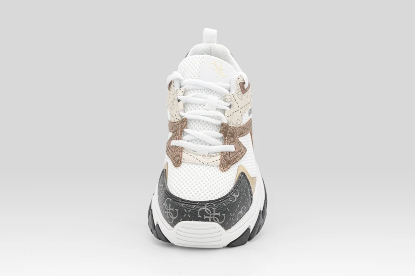 Guess Notiss Γυναικεία Sneakers Λευκά, Καφέ, Μαύρα