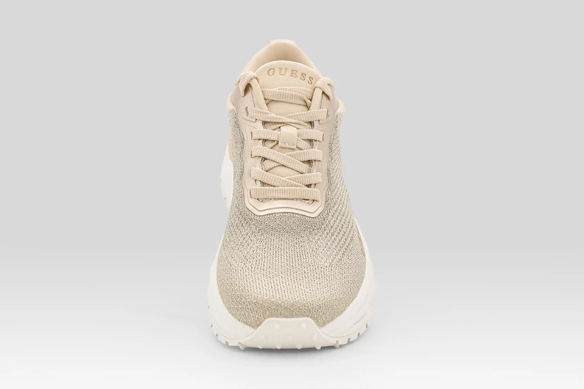 Guess Runit 4G Logo Γυναικεία Sneakers Χρυσά, Εκρού