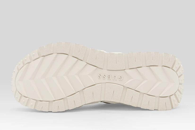 Guess Runit 4G Logo Γυναικεία Sneakers Χρυσά, Εκρού