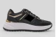 Guess Fonzi Laminated-Insert Γυναικεία Sneakers Μαύρα, Λευκά, Χρυσά