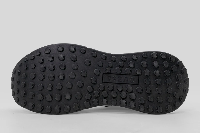 Guess Fonzi Laminated-Insert Γυναικεία Sneakers Μαύρα, Λευκά, Χρυσά