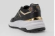 Guess Fonzi Laminated-Insert Γυναικεία Sneakers Μαύρα, Λευκά, Χρυσά