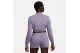 Nike Sportswear Chill Terry Γυναικείο Μακρυμάνικο Crop Top Μωβ