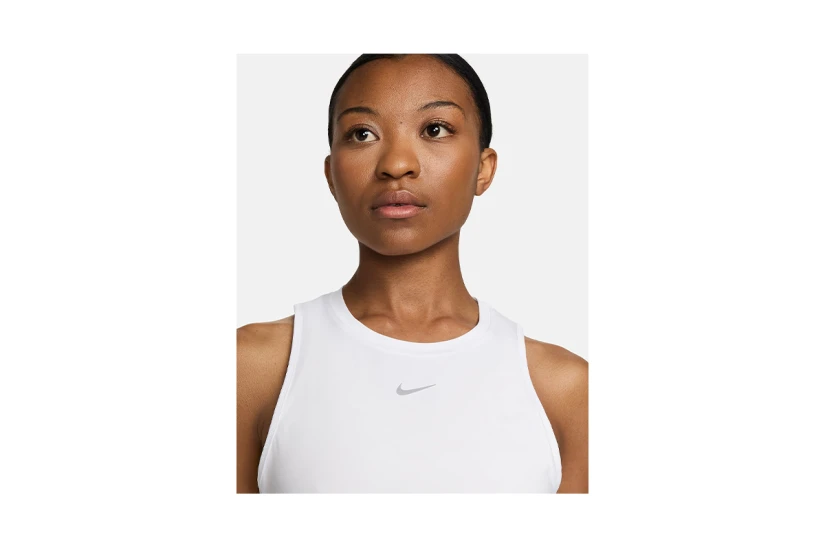 Nike One Classic Dri-Fit Γυναικεία Αμάνικη Μπλούζα Λευκή