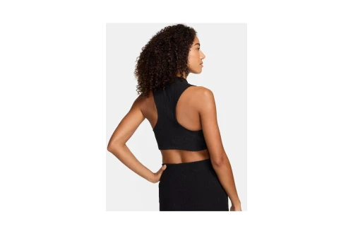 Nike Sportswear Chill Rib Crop Top Αμάνικο Γυναικείο (FN3677 010)