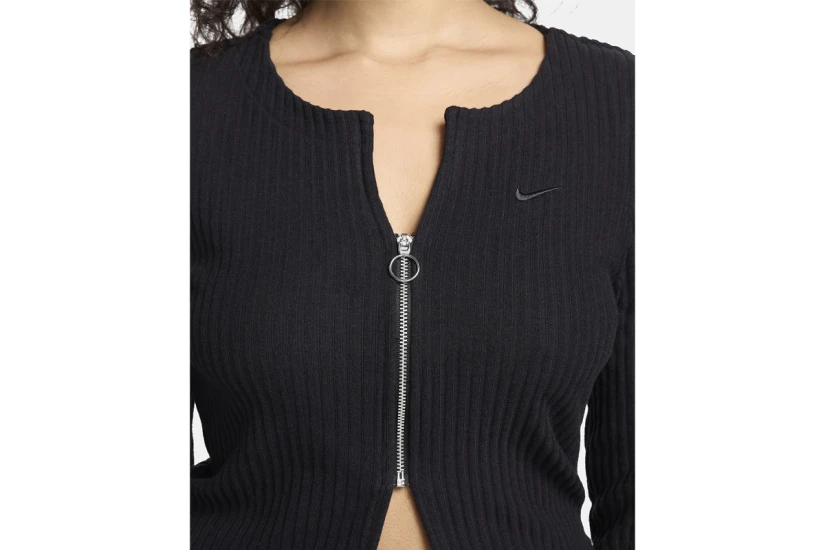Nike Sportswear Chill Rib Γυναικεία Ζακέτα Μαύρη