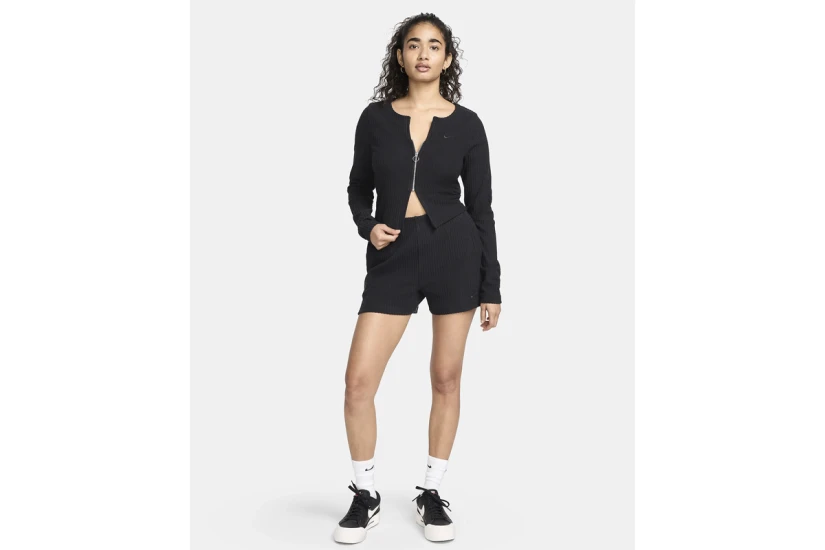 Nike Sportswear Chill Rib Γυναικεία Ζακέτα Μαύρη