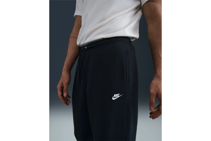 Nike Club Open-Hem Fleece Ανδρικό Παντελόνι Φόρμας Μαύρο