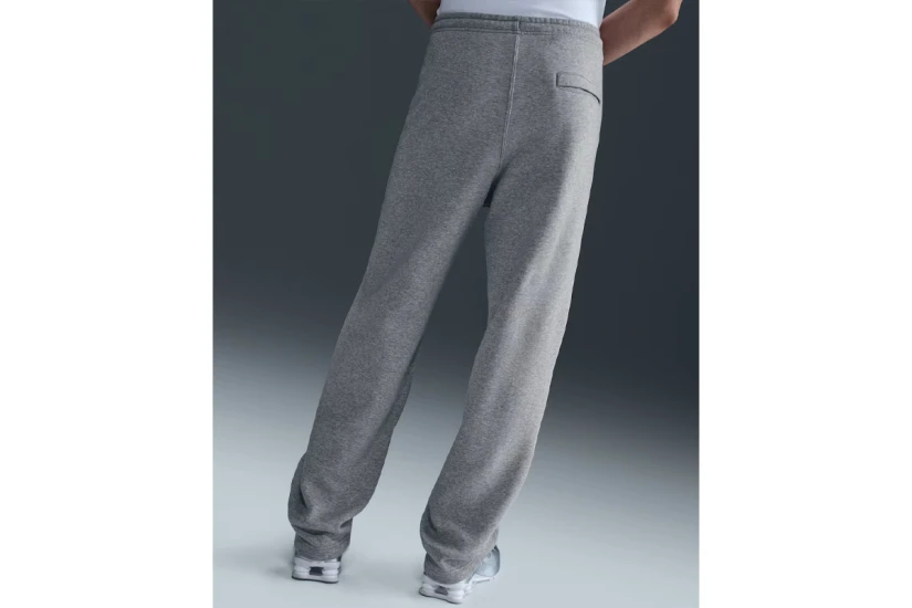 Nike Club Open-Hem Fleece Ανδρικό Παντελόνι Φόρμας Γκρι Ανοιχτό