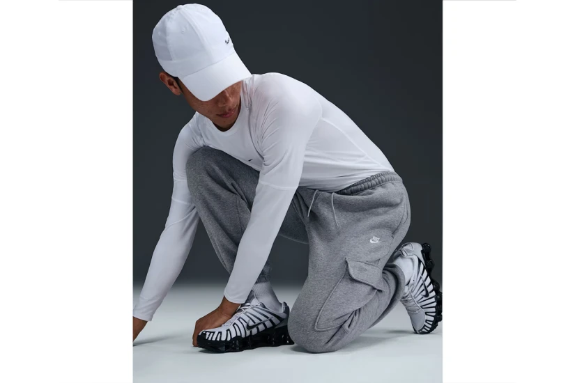 Nike Club Fleece Ανδρικό Παντελόνι Φόρμας Cargo Γκρι