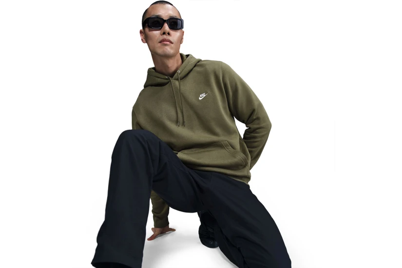 Nike Club Fleece Ανδρικό Φούτερ Με Κουκούλα Χακί