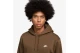 Nike Club Fleece Ανδρικό Φούτερ Με Κουκούλα Καφέ
