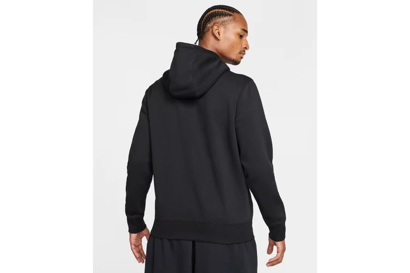Nike Club Fleece Ανδρική Ζακέτα Με Κουκούλα Μαύρη