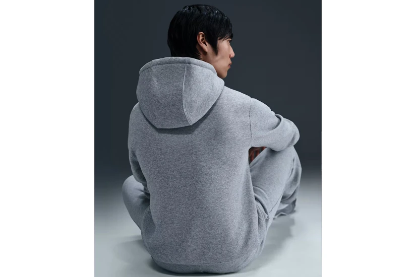 Nike Club Fleece Ανδρική Ζακέτα Με Κουκούλα Γκρι