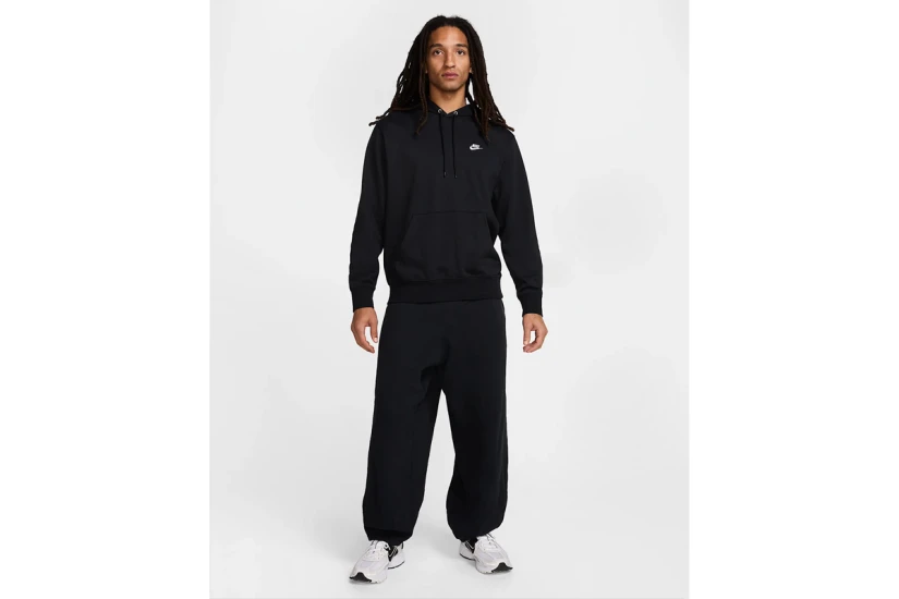 Nike Club French Terry Ανδρικό Φούτερ με Κουκούλα Μαύρο