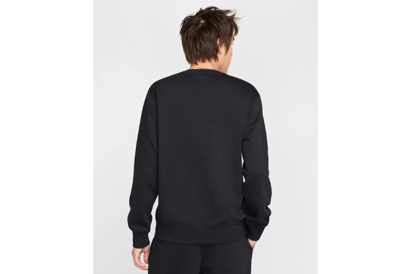 Nike Club Fleece Ανδρική Μακρυμάνικη Μπλούζα Μαύρη