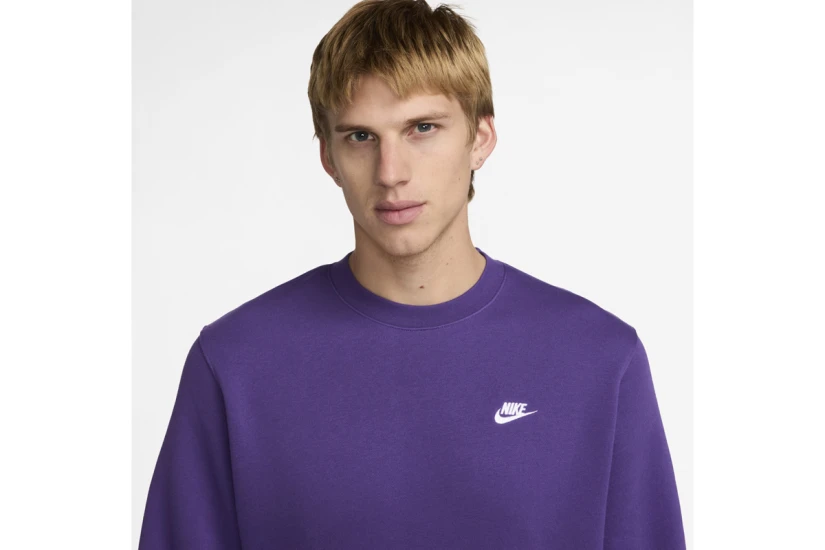 Nike Club Fleece Ανδρική Μακρυμάνικη Μπλούζα Μωβ