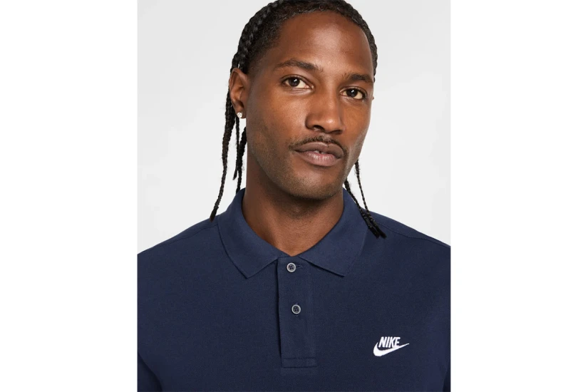 Nike Club Ανδρική Κοντομάνικη Polo Μπλούζα Μπλε Σκούρο