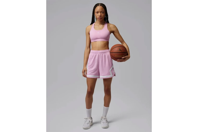 Jordan Sport Diamond Γυναικεία Μπασκετική Βερμούδα Ροζ, Λευκή