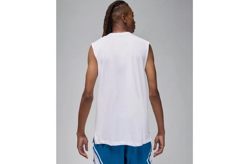 Jordan Sport Dri-FIT Ανδρική Αμάνικη Μπλούζα Λευκή
