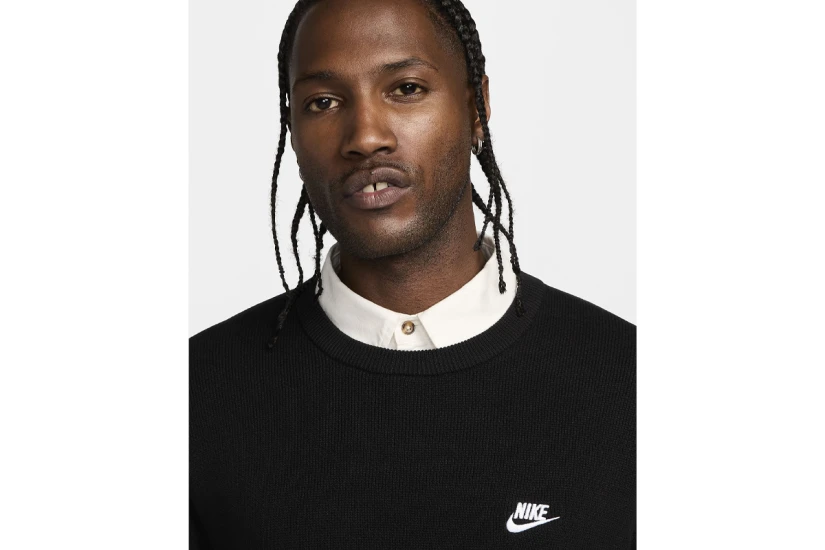 Nike Club Ανδρικό Πουλόβερ Μαύρο