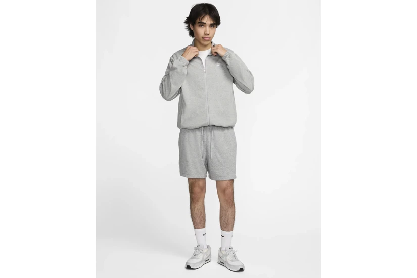 Nike Club Ανδρική Πλεκτή Ζακέτα Γκρι