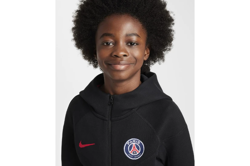Nike Paris Saint-Germain Tech Fleece Παιδική Ζακέτα Μαύρη