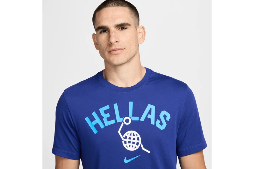 Nike Hellas Dri-FIT Ανδρικό Μπασκετικό Κοντομάνικο T-Shirt Εθνικής Ελλάδας