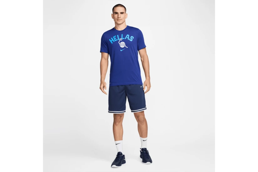Nike Hellas Dri-FIT Ανδρικό Μπασκετικό Κοντομάνικο T-Shirt Εθνικής Ελλάδας