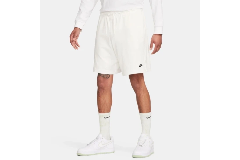 Nike Club Knit Ανδρική Αθλητική Βερμούδα Εκρού