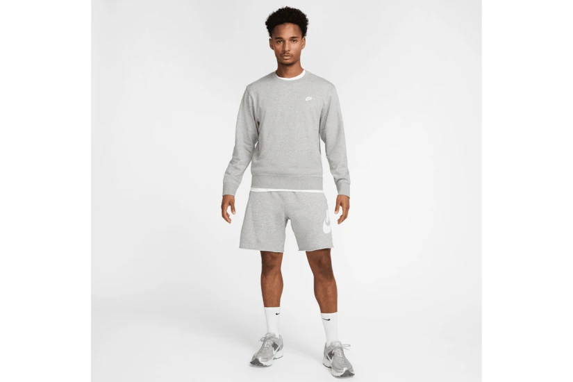 Nike Club Frech Terry Alumni Ανδρική Αθλητική Βερμούδα Γκρι