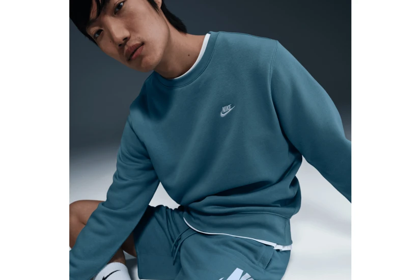 Nike Club Frech Terry Alumni Ανδρική Αθλητική Βερμούδα Άκουα, Λευκή