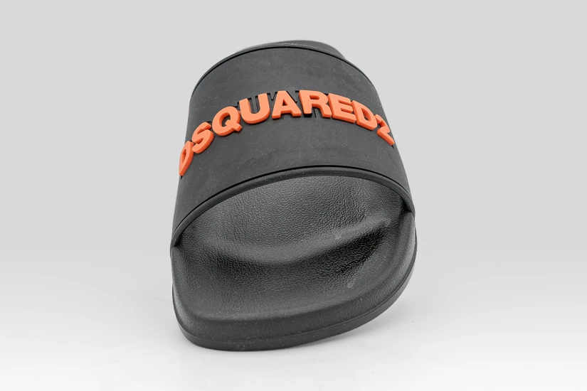 Dsquared2 Logo Ανδρικές Παντόφλες Μαύρα, Πορτοκαλί