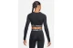Nike Dri-FIT Pro Γυναικεία Μακρυμάνικη Crop Top Μπλούζα Μαύρη