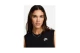 Nike Sportswear Club Γυναικεία Αμάνικη Crop Top Μπλούζα Μαύρη