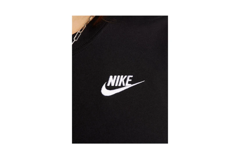 Nike Sportswear Club Γυναικεία Αμάνικη Crop Top Μπλούζα Μαύρη