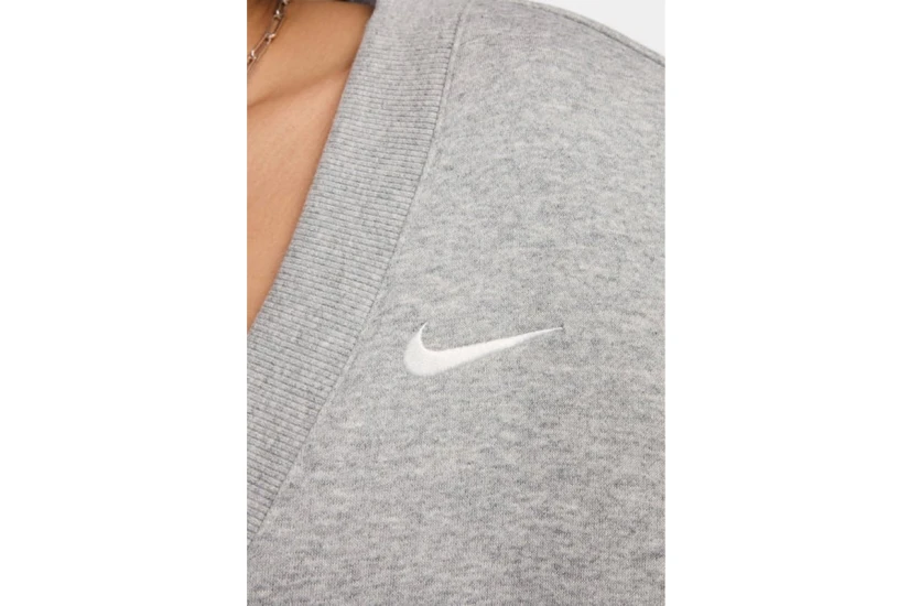 Nike Phoenix Fleece V-Neck Cropped Γυναικεία Αμάνικη Μπλούζα
