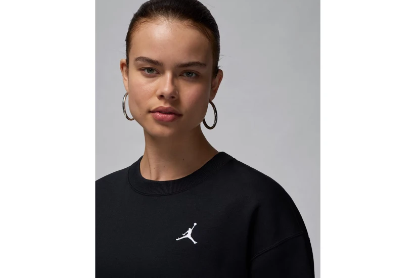 Jordan Brooklyn Fleece Γυναικεία Μακρυμάνικη Μπλούζα Μαύρη