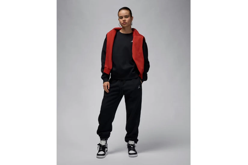 Jordan Brooklyn Fleece Γυναικεία Μακρυμάνικη Μπλούζα Μαύρη