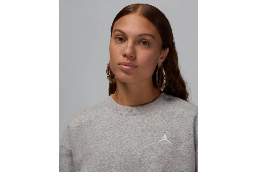 Jordan Brooklyn Fleece Γυναικεία Μακρυμάνικη Μπλούζα Γκρι