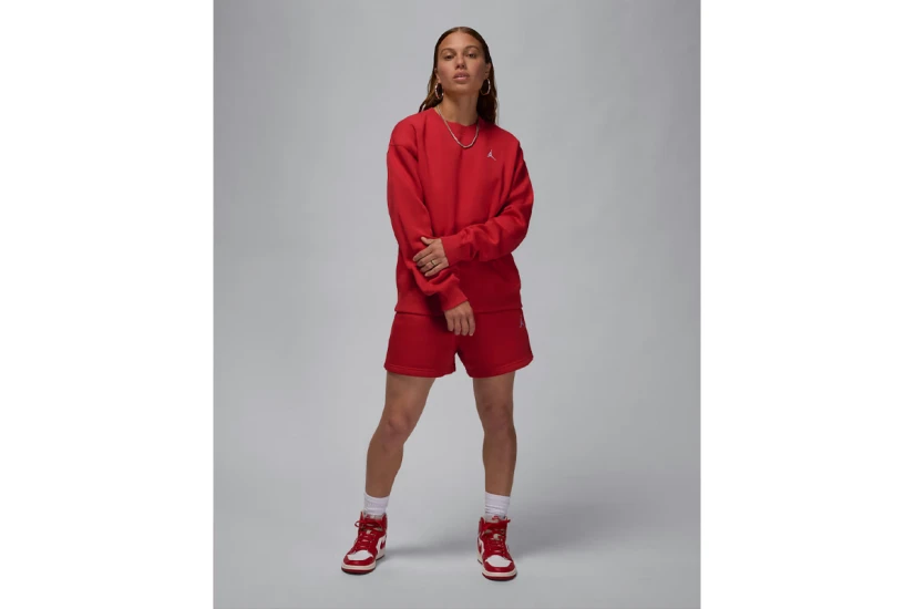 Jordan Brooklyn Fleece Γυναικεία Μακρυμάνικη Μπλούζα Κόκκινη