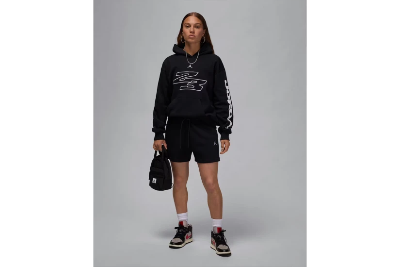 Jordan Brooklyn Fleece Γυναικείο Αθλητικό Σορτς Μαύρο