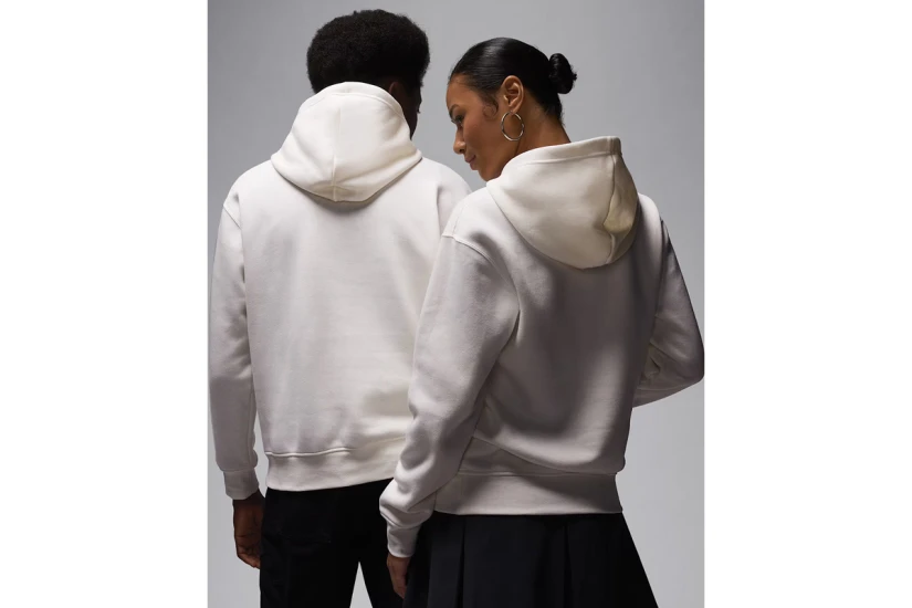 Jordan Brooklyn Fleece Ανδρικό Φούτερ με Κουκούλα Λευκό