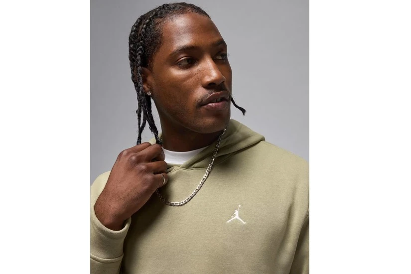 Jordan Brooklyn Fleece Ανδρικό Φούτερ με Κουκούλα Χακί