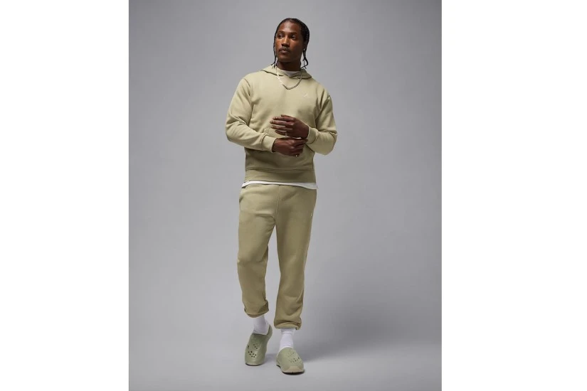 Jordan Brooklyn Fleece Ανδρικό Φούτερ με Κουκούλα Χακί
