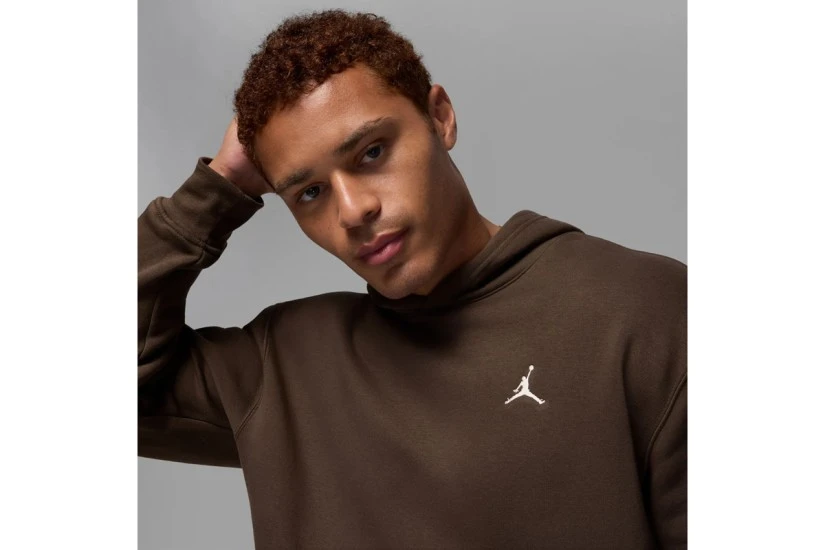 Jordan Brooklyn Fleece Ανδρικό Φούτερ με Κουκούλα Καφέ