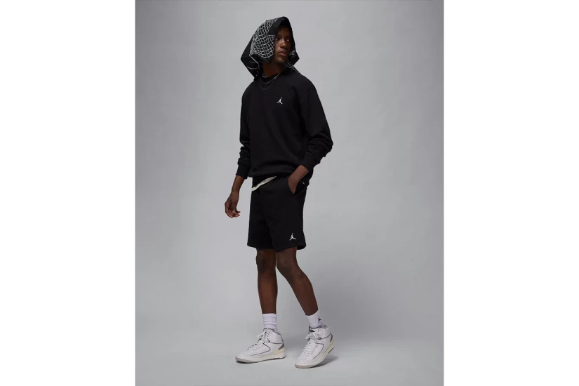 Jordan Brooklyn Fleece Ανδρική Αθλητική Βερμούδα Μαύρη