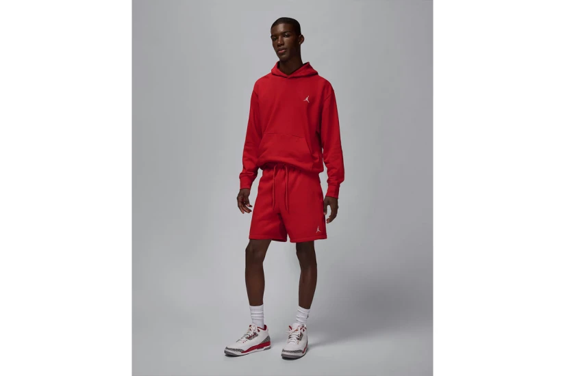 Jordan Brooklyn Fleece Ανδρική Αθλητική Βερμούδα Κόκκινη