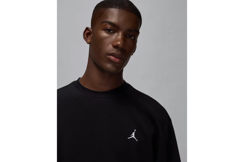 Jordan Brooklyn Fleece Ανδρική Μακρυμάνικη Μπλούζα Μαύρη