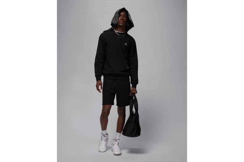 Jordan Brooklyn Fleece Ανδρική Μακρυμάνικη Μπλούζα Μαύρη